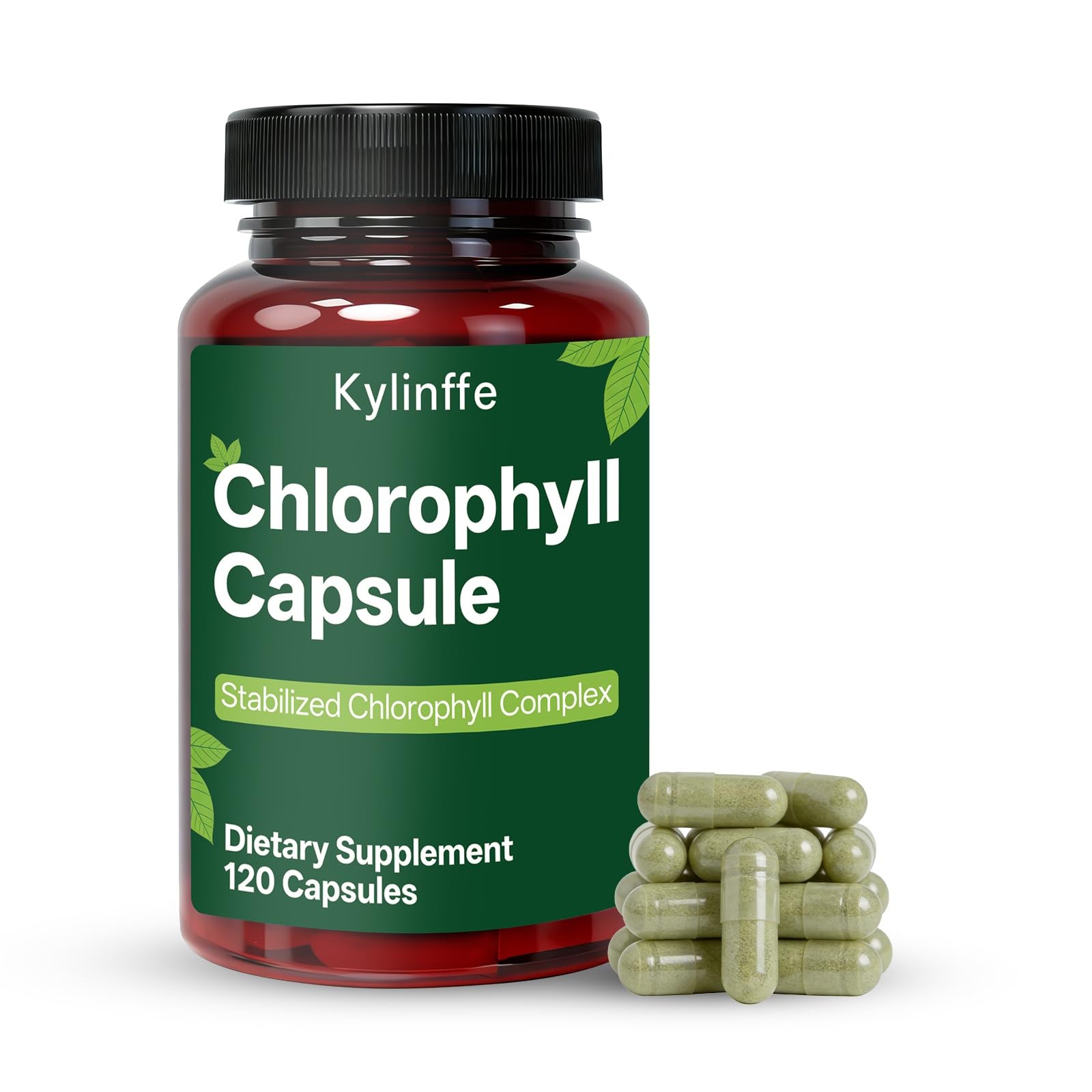 Chlorophyll Capsules 350mg Sodium Copper Chlorophyllin 120 Count (Pack of 1)