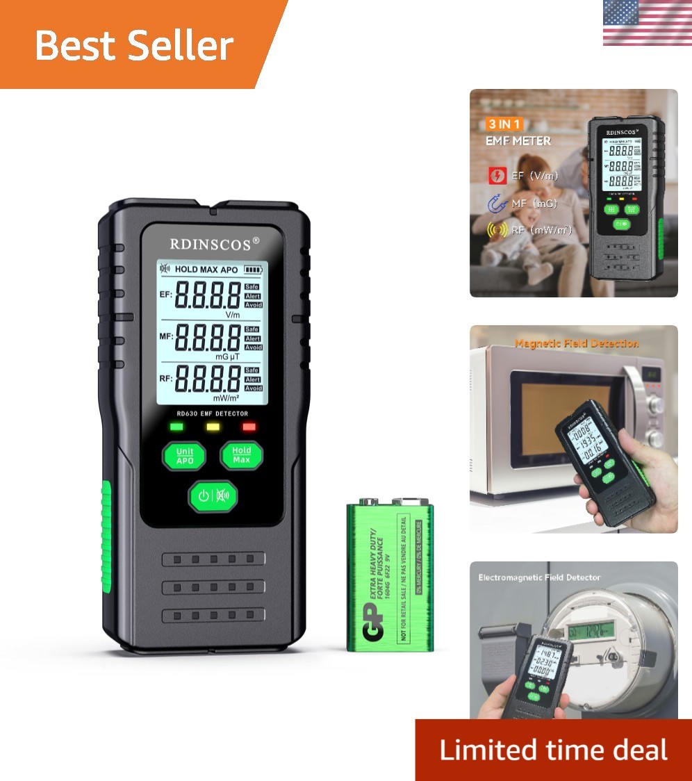 3-in-1 EMF Detector: Comprehensive Electromagnetic Radiation Protection Device
