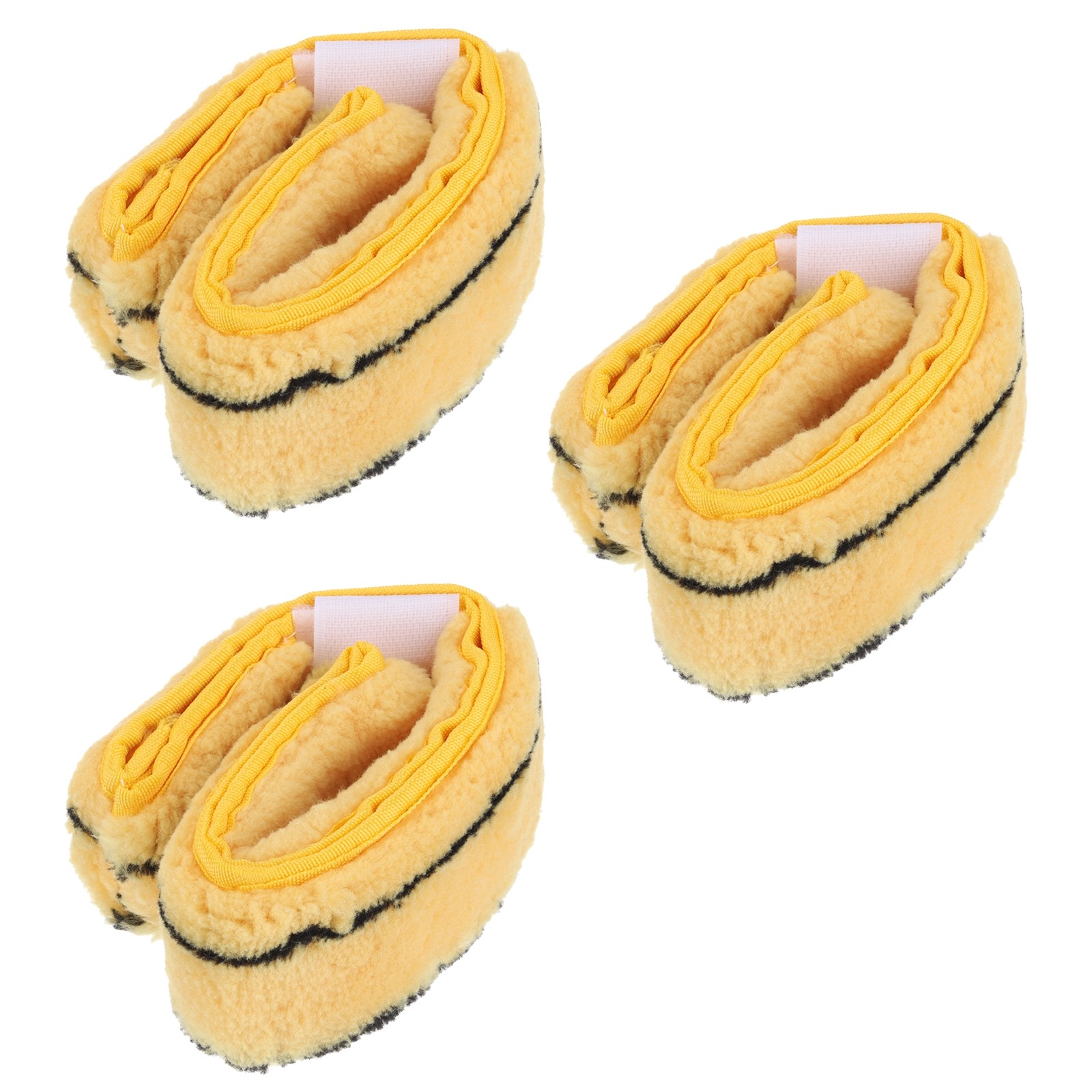 3 Pcs 13.78 Inch Yellow Microfiber Window Scrubber Replacement Head for Window