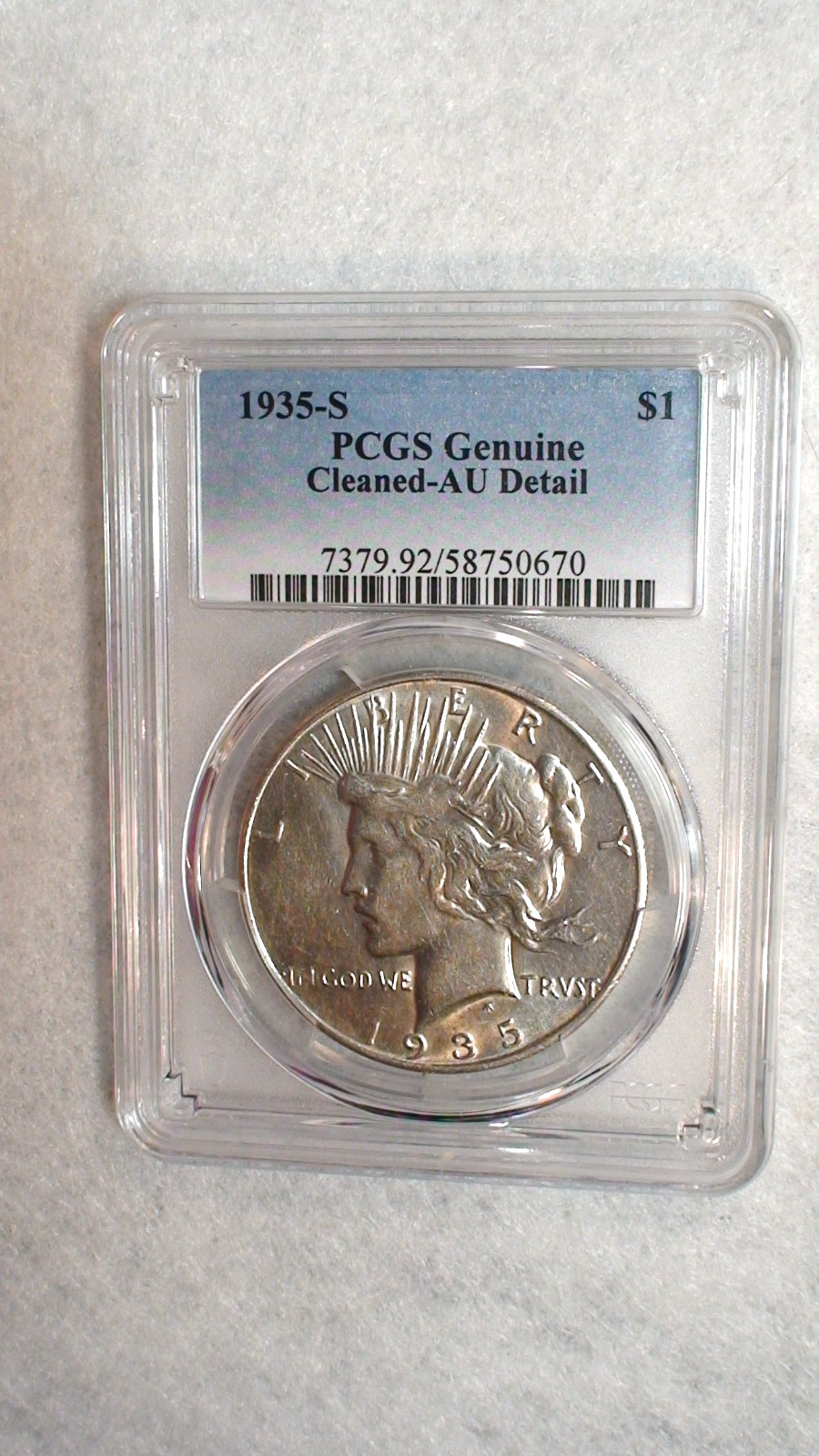 1935 S Peace Silver Dollar PCGS AU BETTER KEY DATE $1 Coin BUY IT NOW!