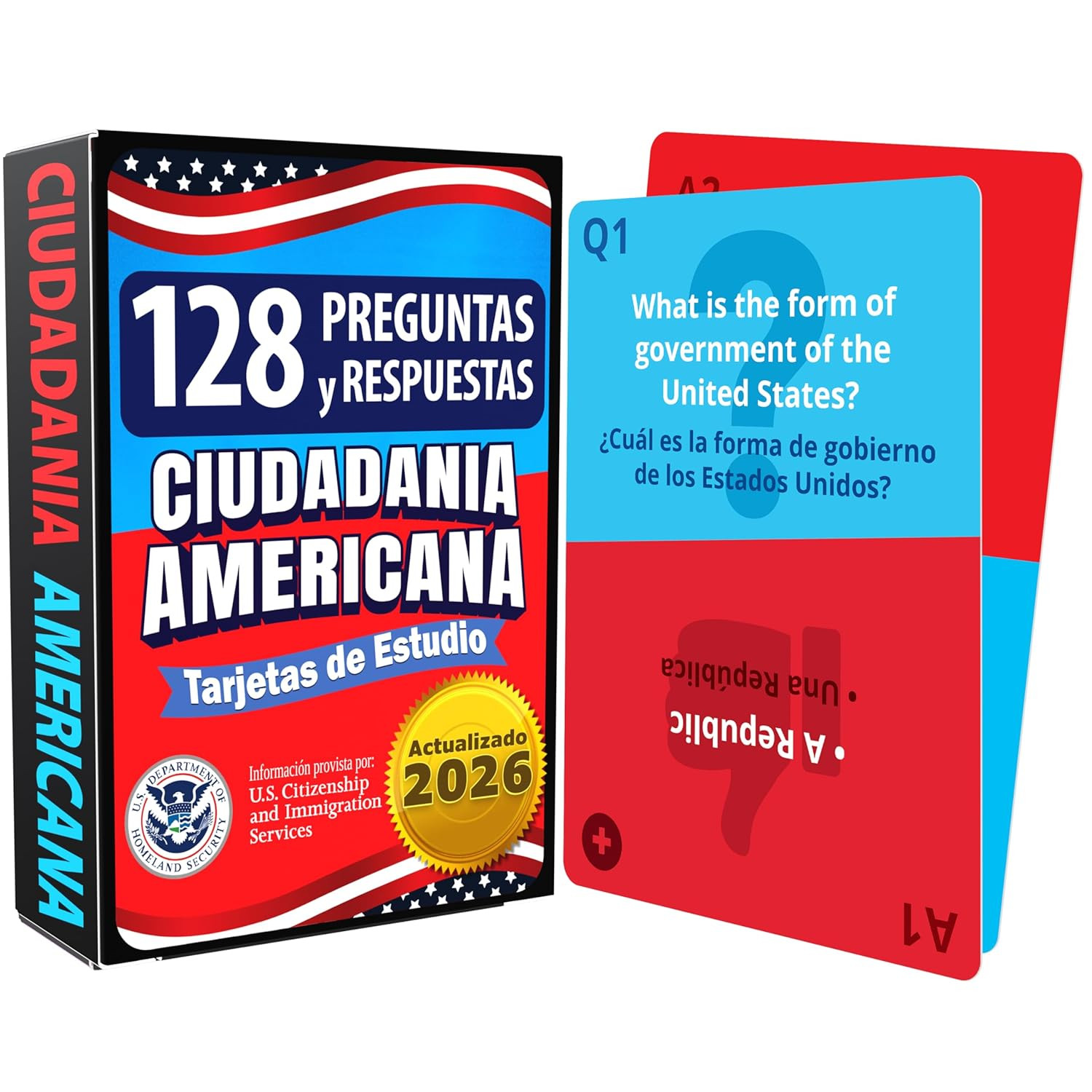 US Citizenship Flash Cards 128 | 2026 USCIS Preguntas y respuestas. Study Gui...