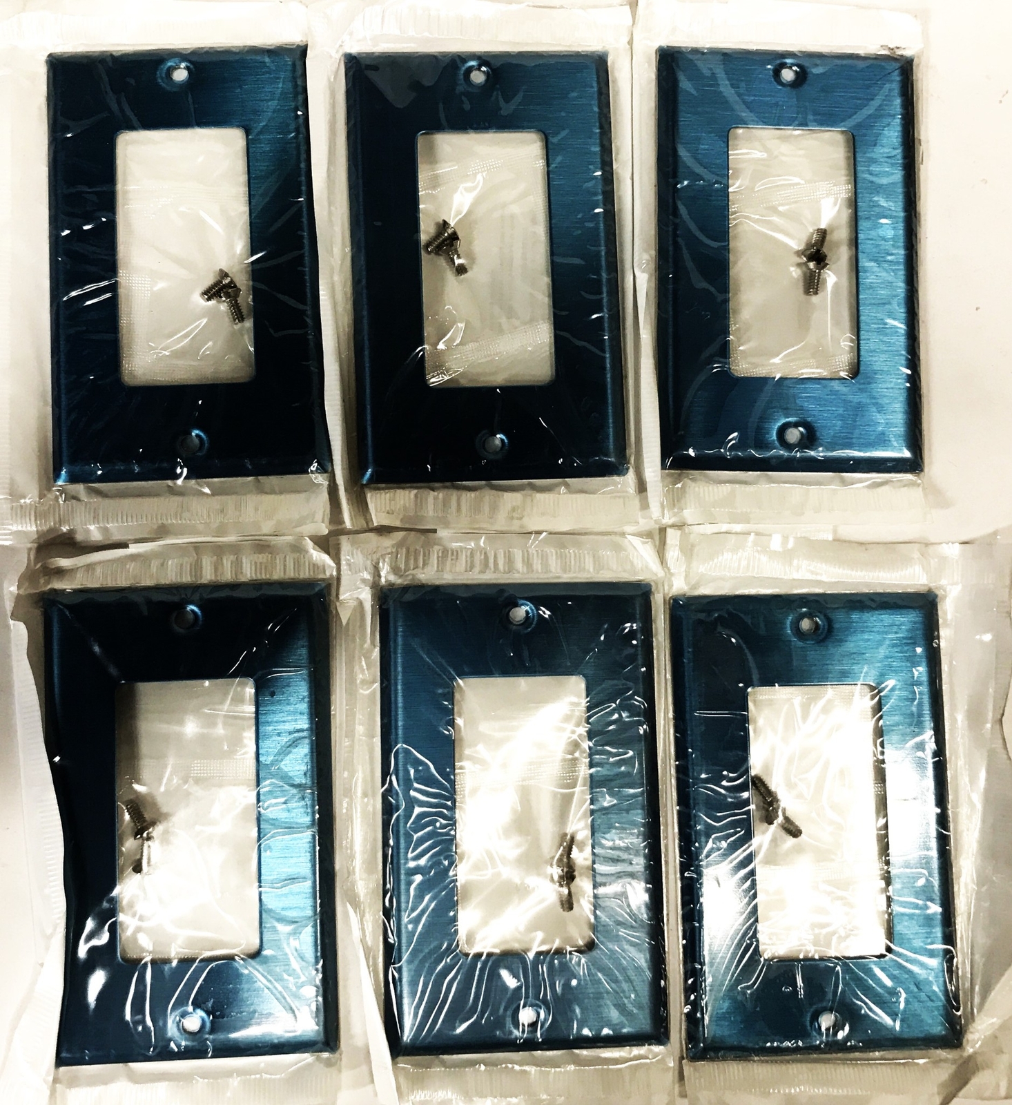 Leviton Stainless Steel 1-Gang 1-Switch Wall Plate 105-84401-040 [Lot of 6] NOS