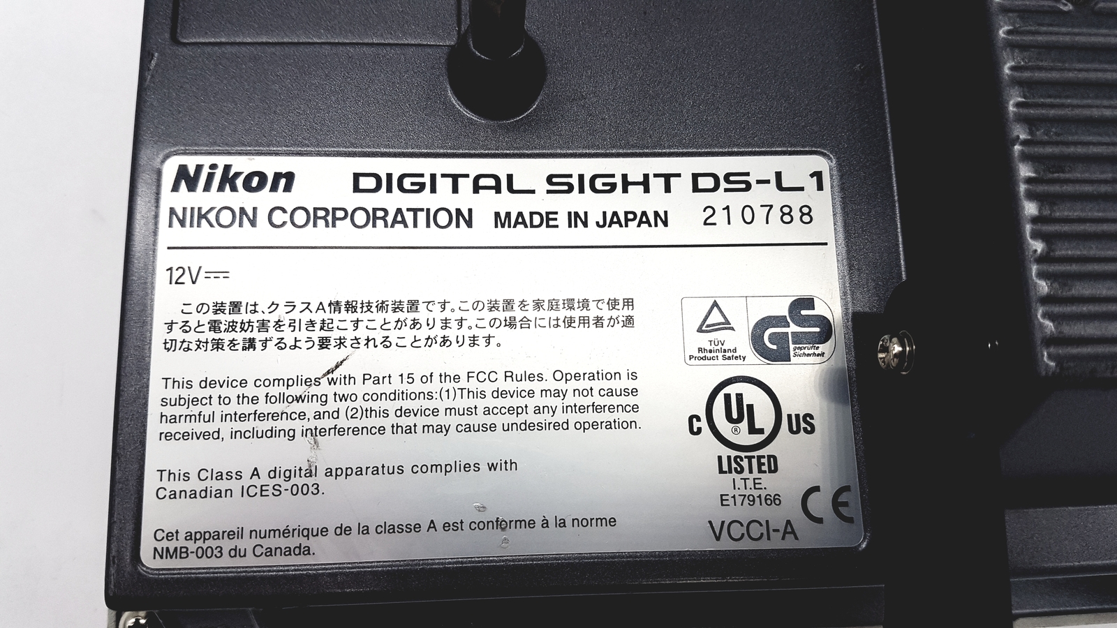 NIKON DIGITAL SIGHT DS-L1 Free DHL/EMS Display - Untested
