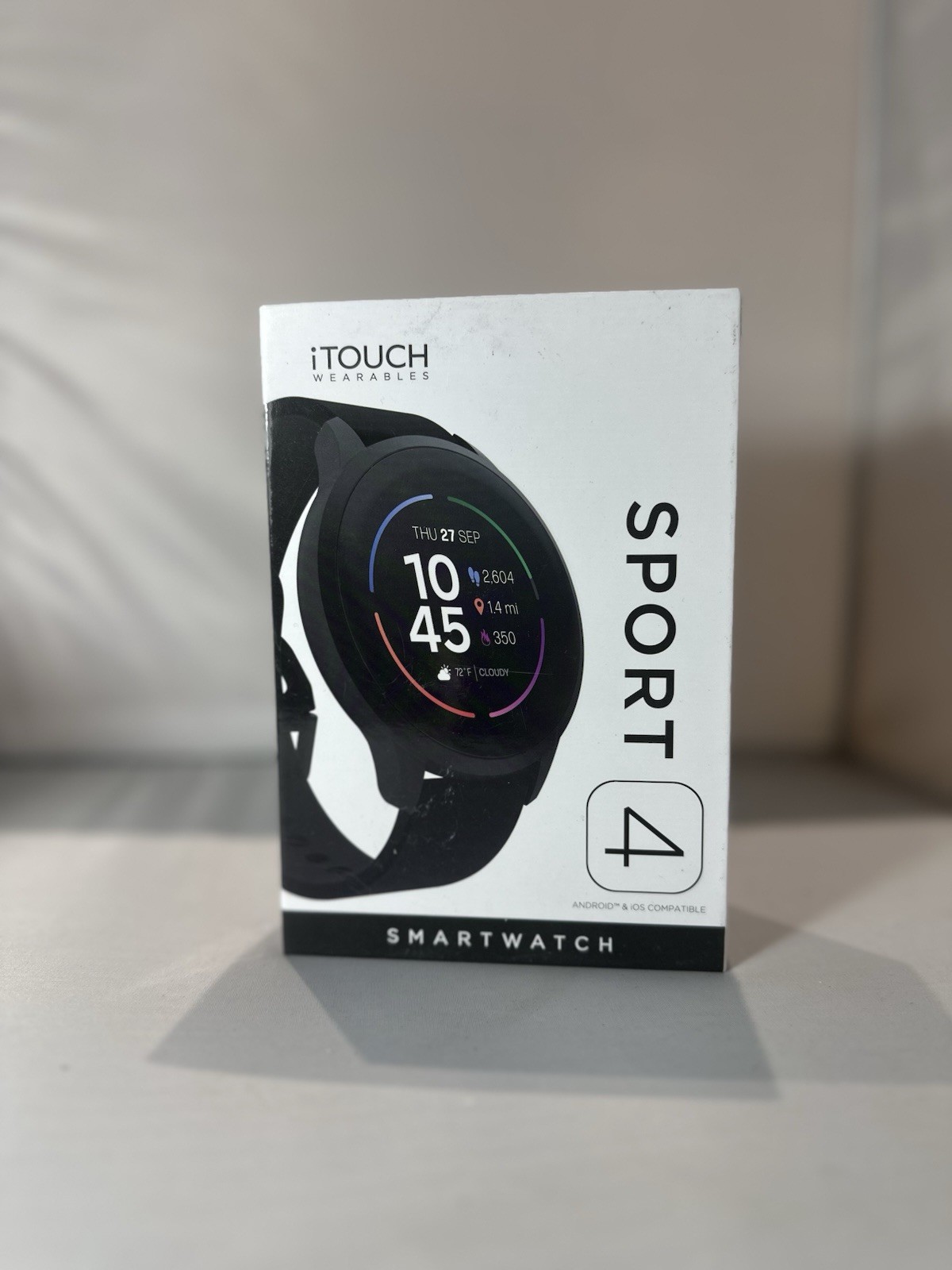 iTouch Sport 4 Smartwatch Fitness Heart Rate,Custom Face, 100+ Sports, Bluetooth