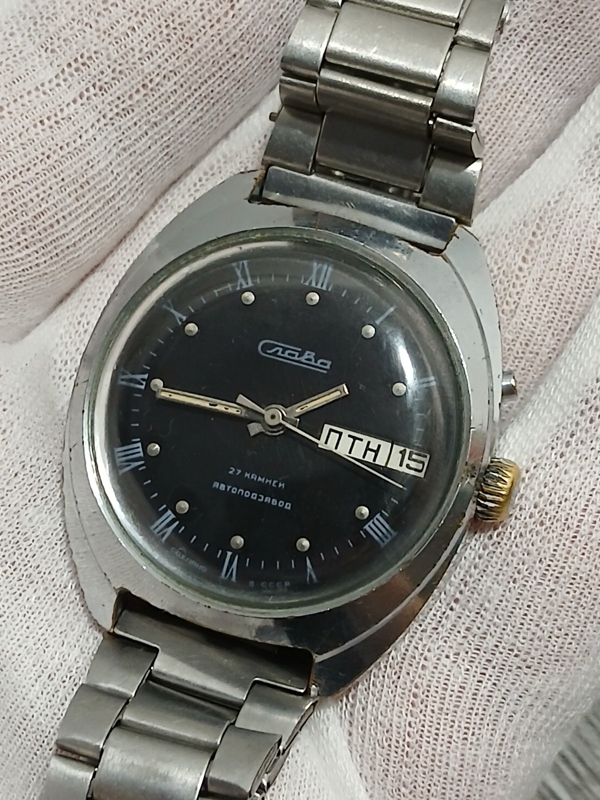 Rare wristwatch of the USSR Slava, works, , self-winding.original