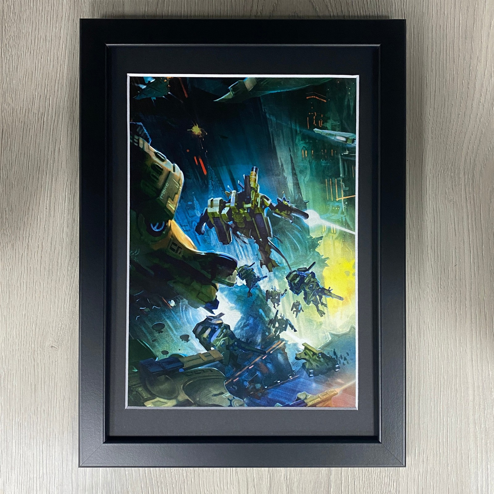 T'AU EMPIRE FRAMED ART. TAU XV-8 BATTLESUIT, WARHAMMER 40,000 40K