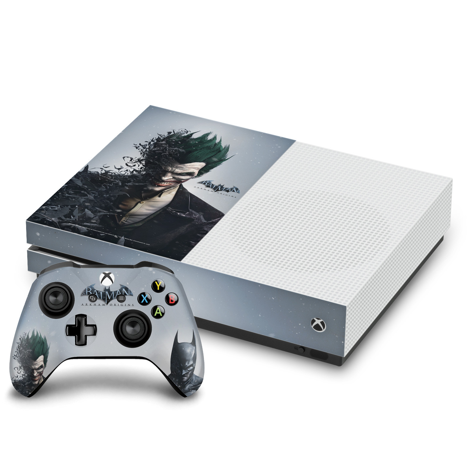 BATMAN ARKHAM ORIGINS KEY ART VINYL SKIN DECAL FOR ONE S CONSOLE AND CONTROLLER