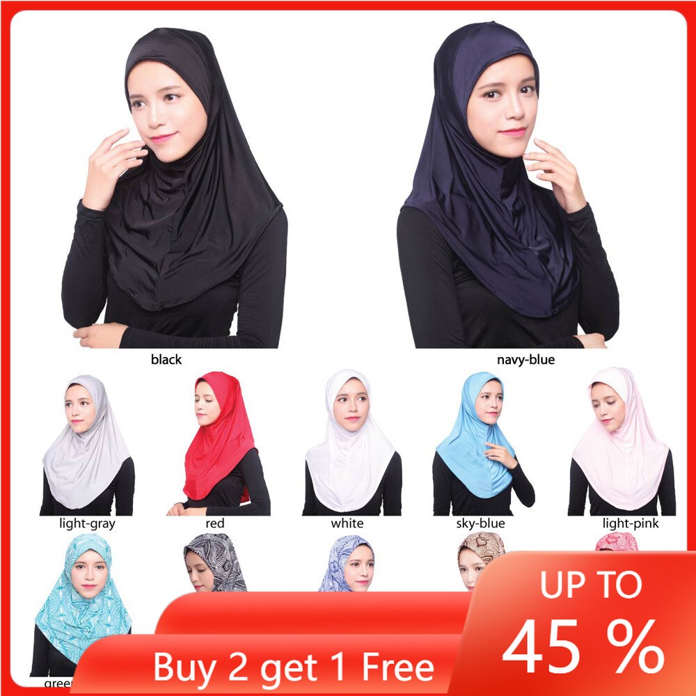 Muslim Women Scarf Turban Hijab Islamic Shawl Shayla Wrap Headscarf Cap Cover