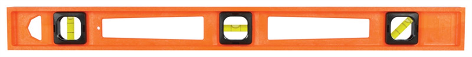 Johnson 7724-O Structo-Cast Orange Plastic 3-Vial I-Beam Level 24 L in.