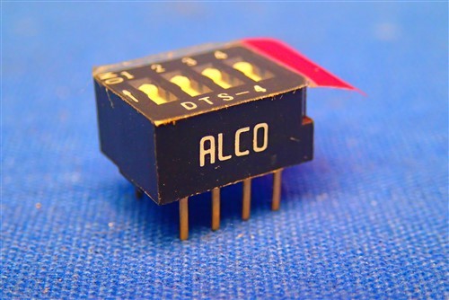 ALCO DTS-4 DIP SITCH 4 POS  NEW OLD STOCK NOS UNUSED