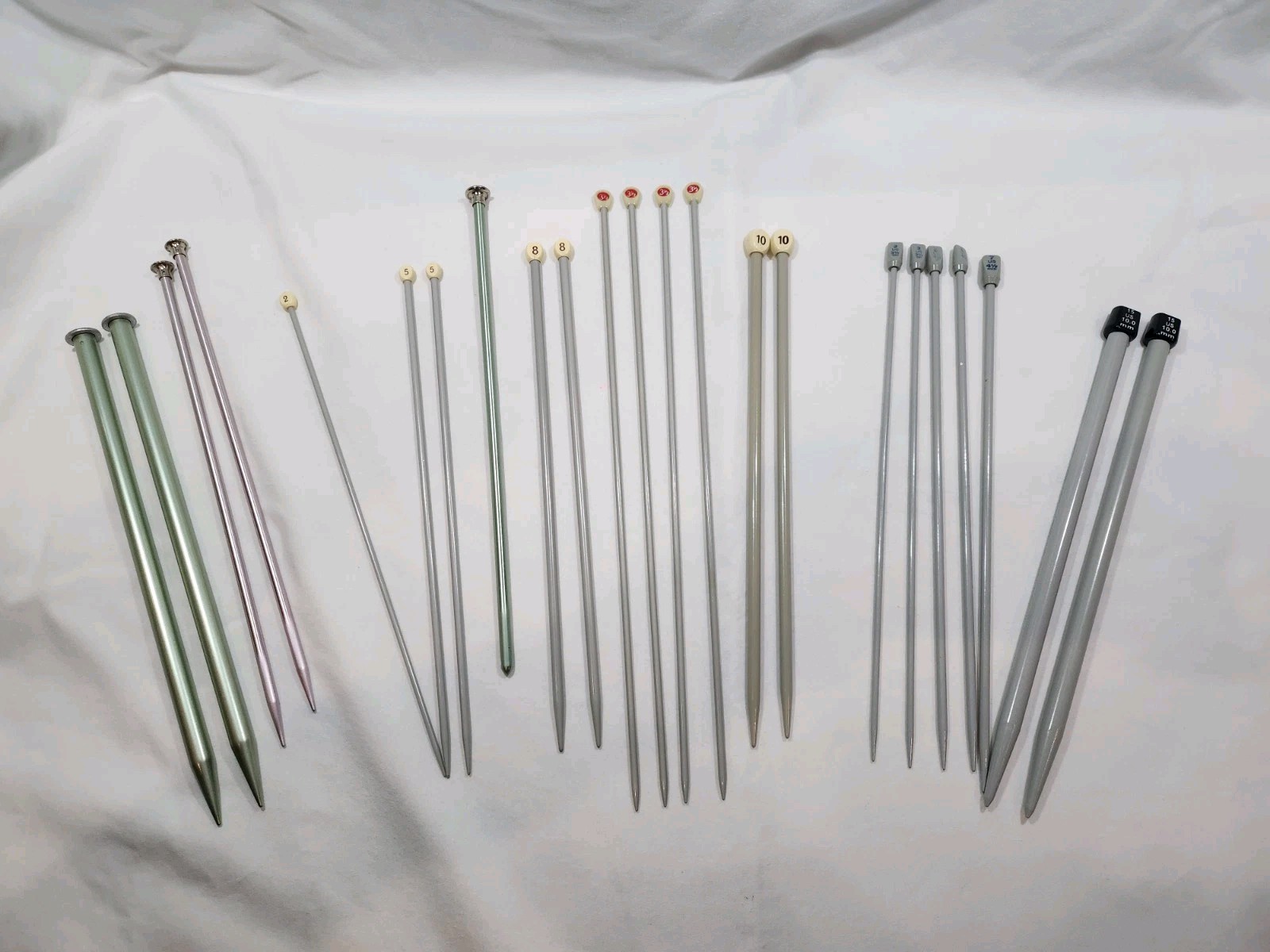 2 Pr Vtg Milward Knitting Needles,Sz 3-1/2,England,& Lot Sz 2,5,8,10,15,3,6,7...