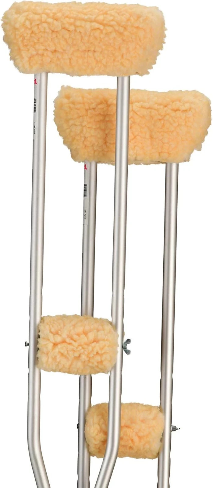 Medical Products Sheepskin Fleece Crutch Pads, Universal Fit Padded Cushion Fle
