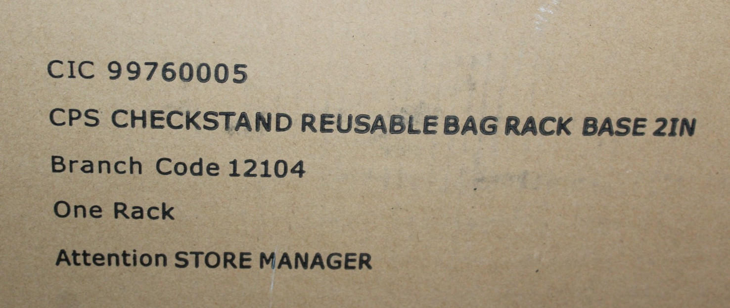 Grocery Store CheckStand Plastic Bag Rack