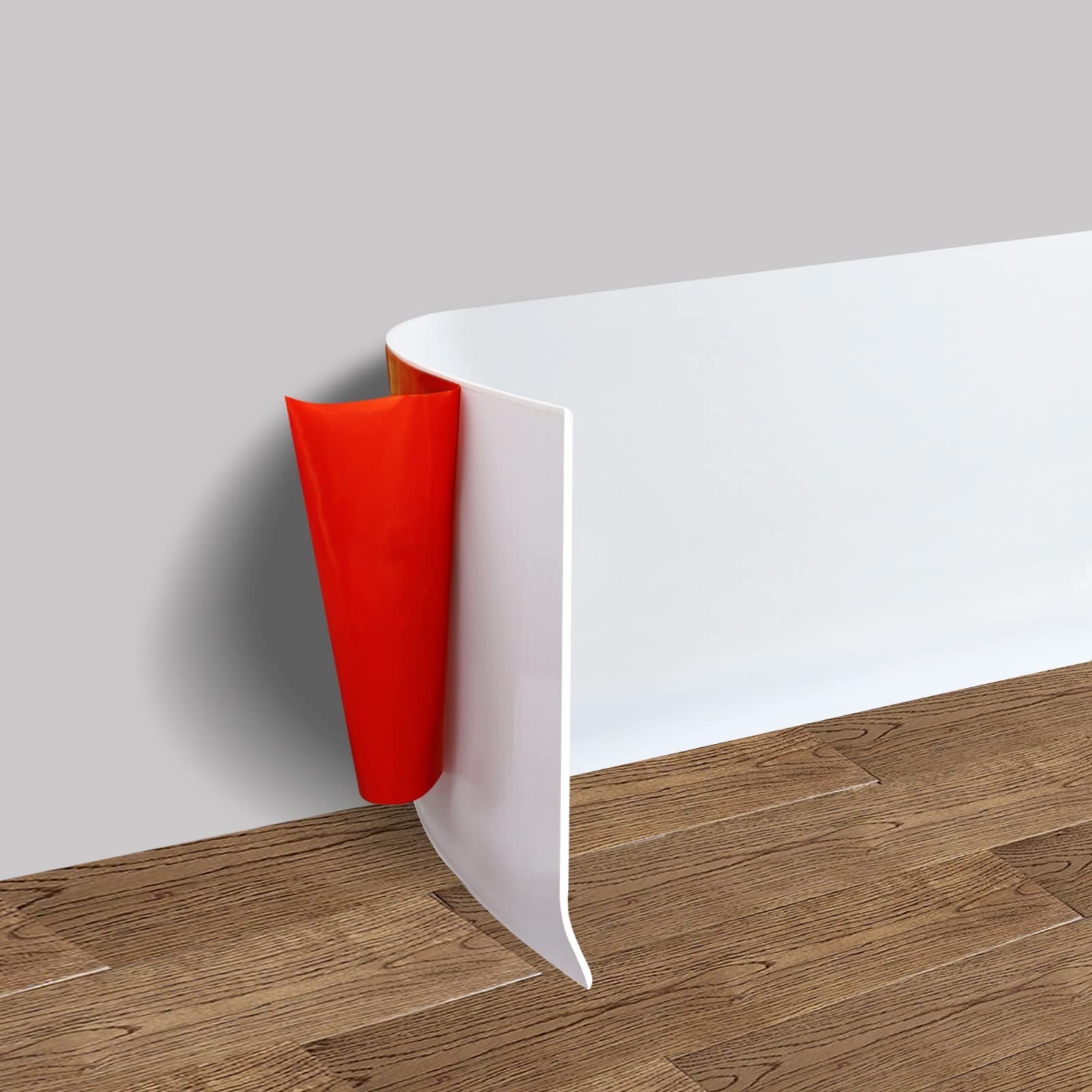 Vinyl Wall Base Baseboard Molding Trim 6" Flexible Self Adhesive Rubber Wall ...
