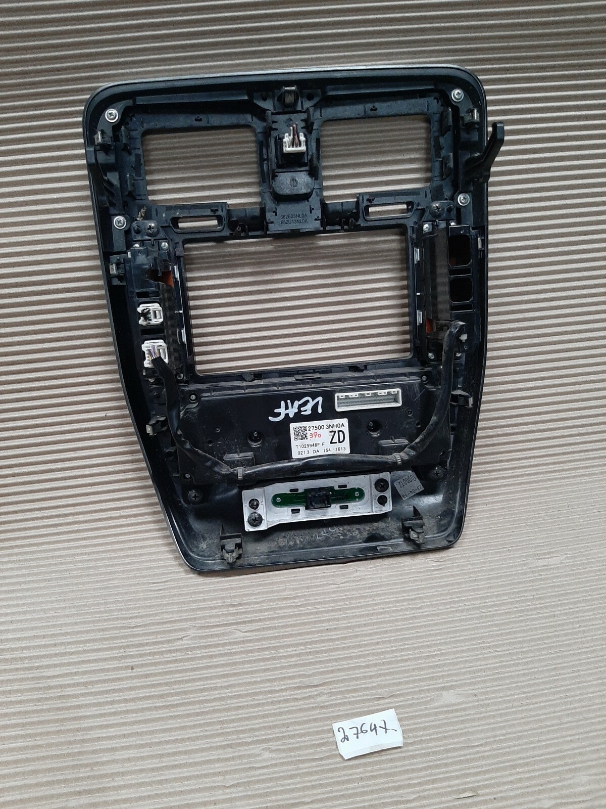 2013 INSTRUMENT PANEL CLIMATE CONTROL UNIT 682603NL0A NISSAN LEAF
