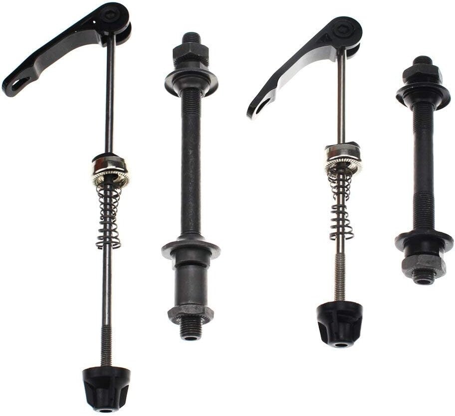 Quick Release Front Rear Bicycle Axle Skewer Set For Mtb Bmx Bike Wheel Hub Pair