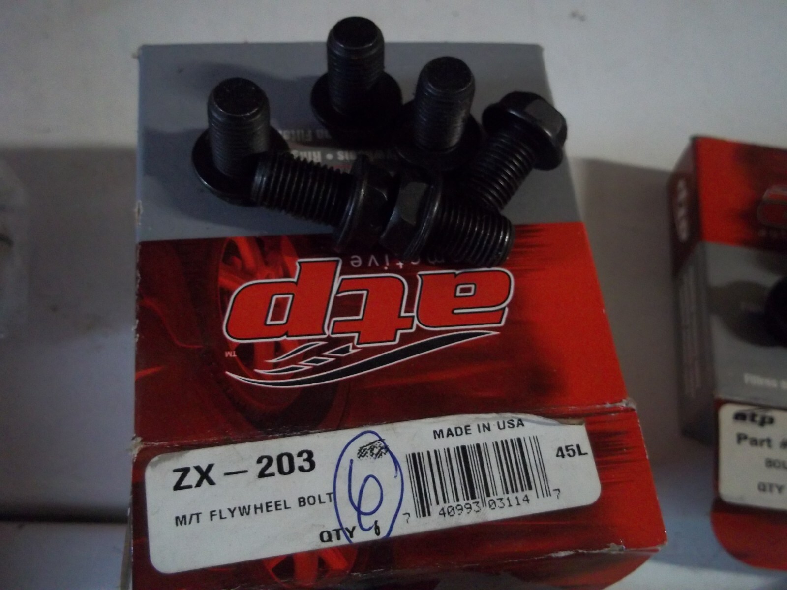 ATP Professional Auto Parts ZX203  BOX OF 6   - Clutch Flywheel Bolt