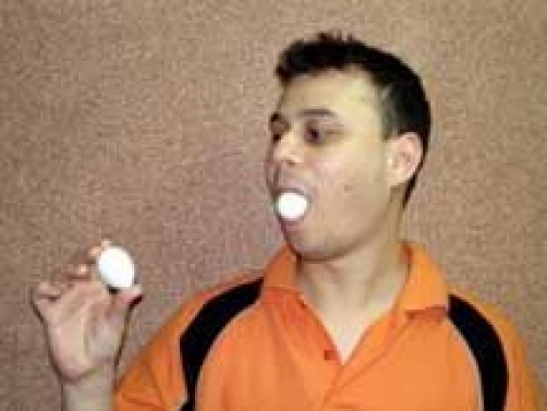 EGGS FROM MOUTH PRODUCTION Out of Magic Trick Appearing Solid Comedy Set Plastic