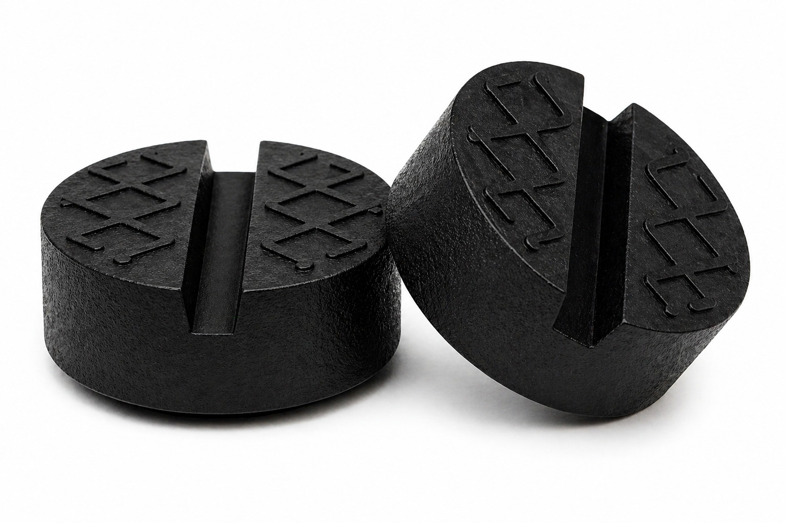 2x Trolley Jack Pad Rubber Pinch Weld Adapter Lifting Puck Block Universal Heavy