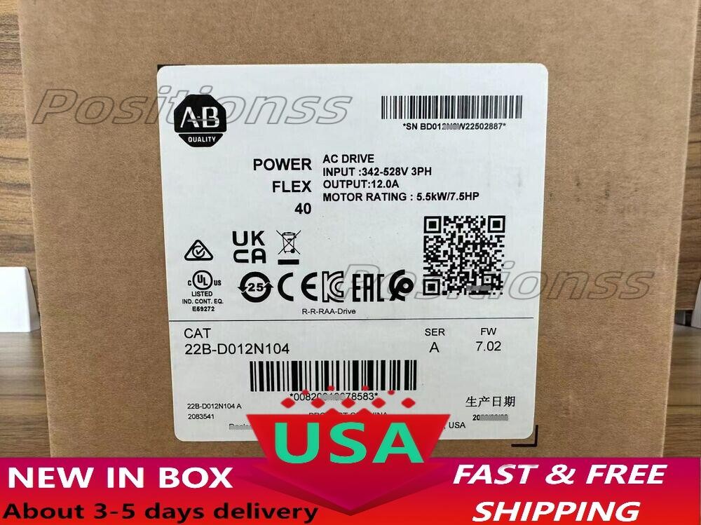 22B-D012N104 SER A NEW PowerFlex 40 5.5 kW 7.5 HP AC Drive 22BD012N104 AB HT1PCS