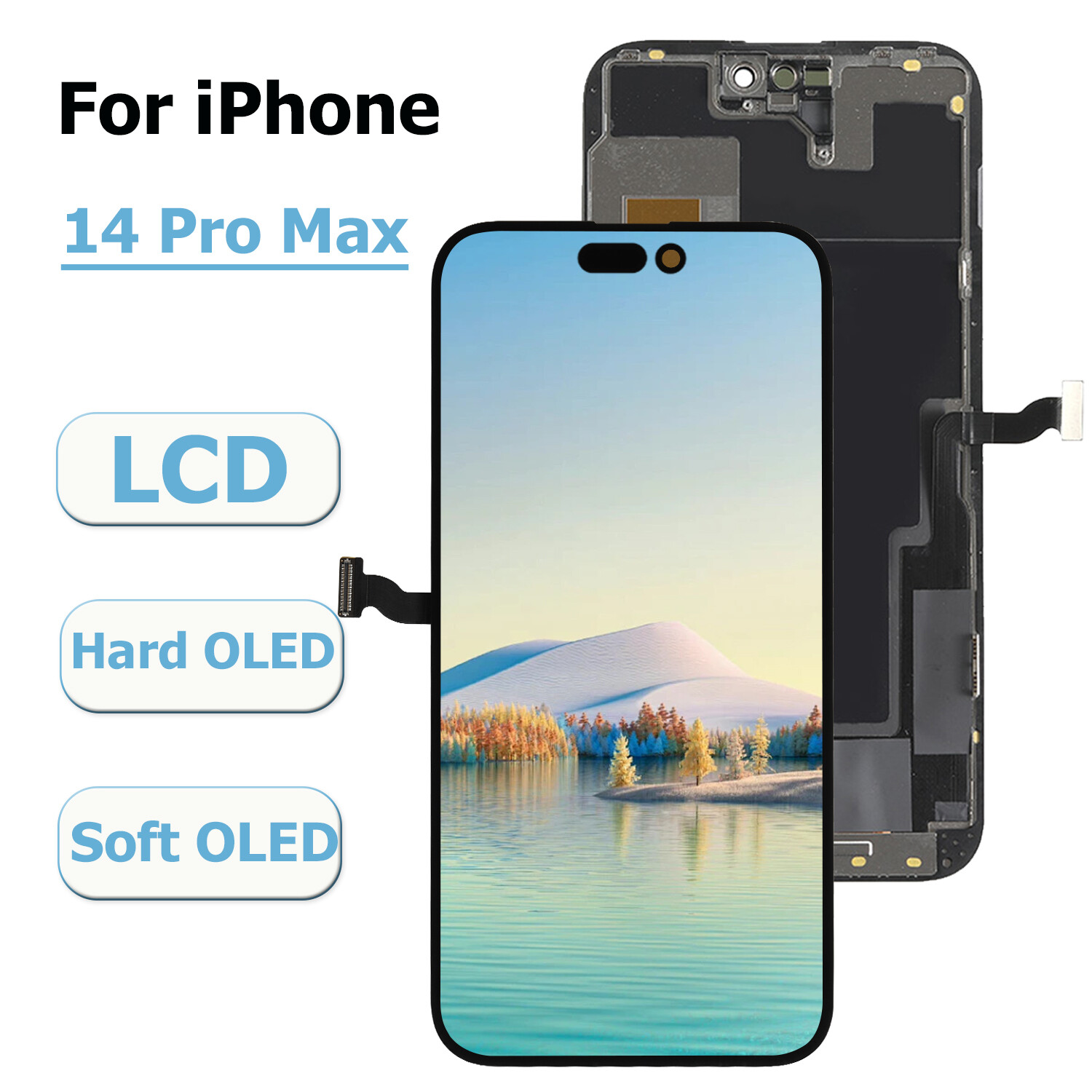 USA Soft OLED For iPhone 14 Pro Max LCD Display Screen Assembly Replacement Lot