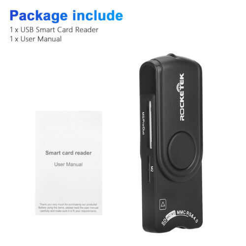 7-in-1 USB Smart Card Reader Micro SD MS SIM Memory Adapter for Computer CA
