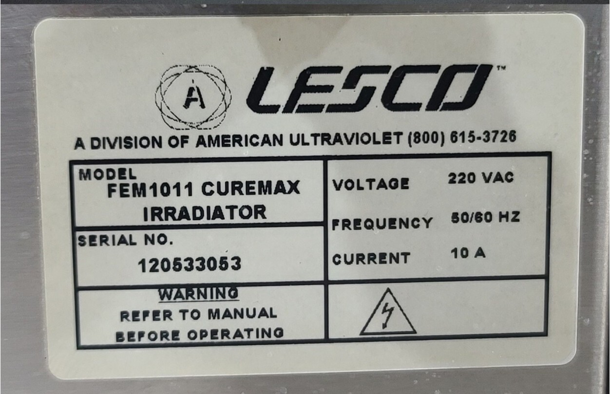 Lesco CUREMAX Chamber Lamp Curing System [#B230703]