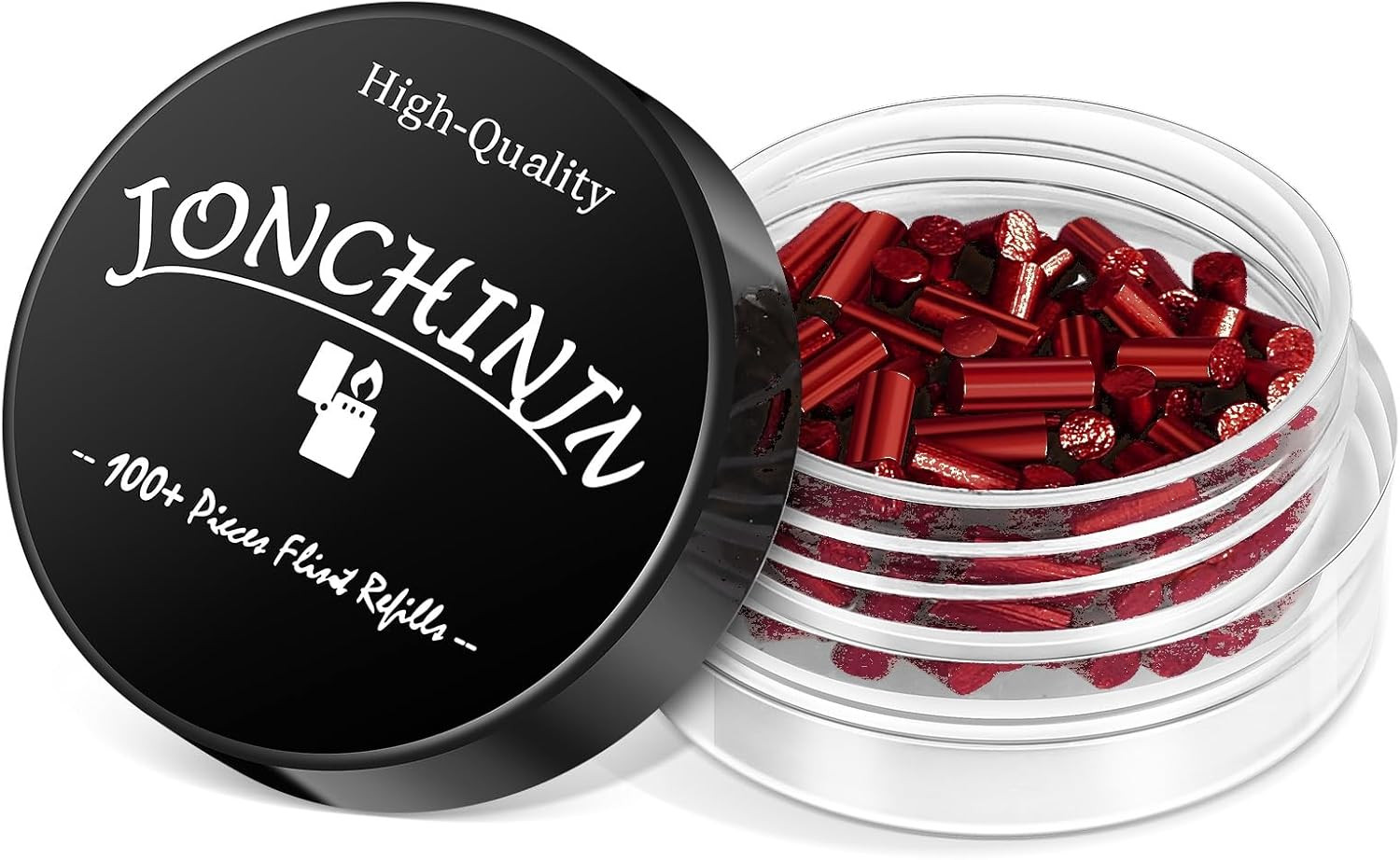 Lighter Flints 100 Pcs, Premium Flint Replacement Refills, Multi-Brand Compatibl