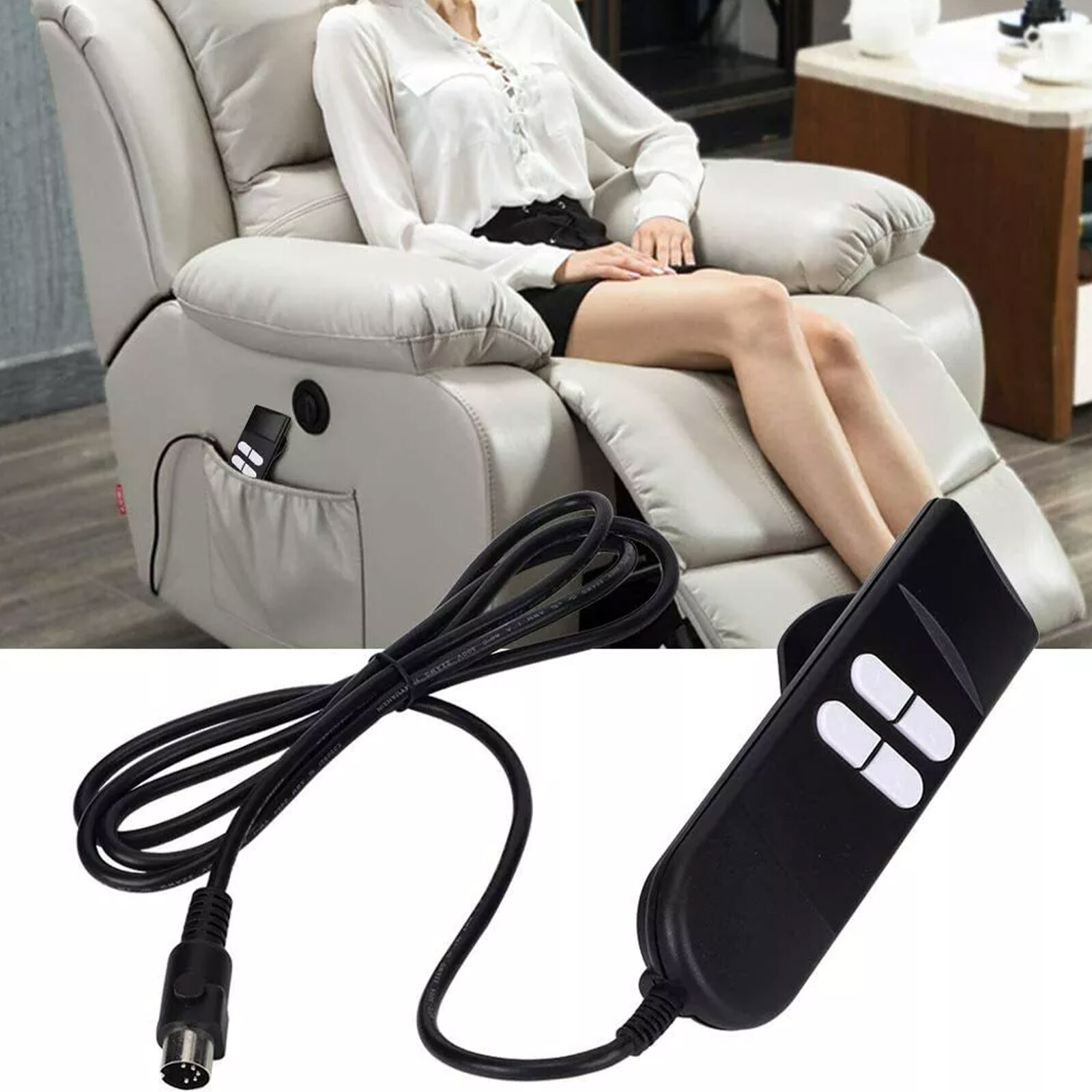 4 Button,5 pin Okin Ashley Remote Hand Control For Power Recliner or Lift ChaimR