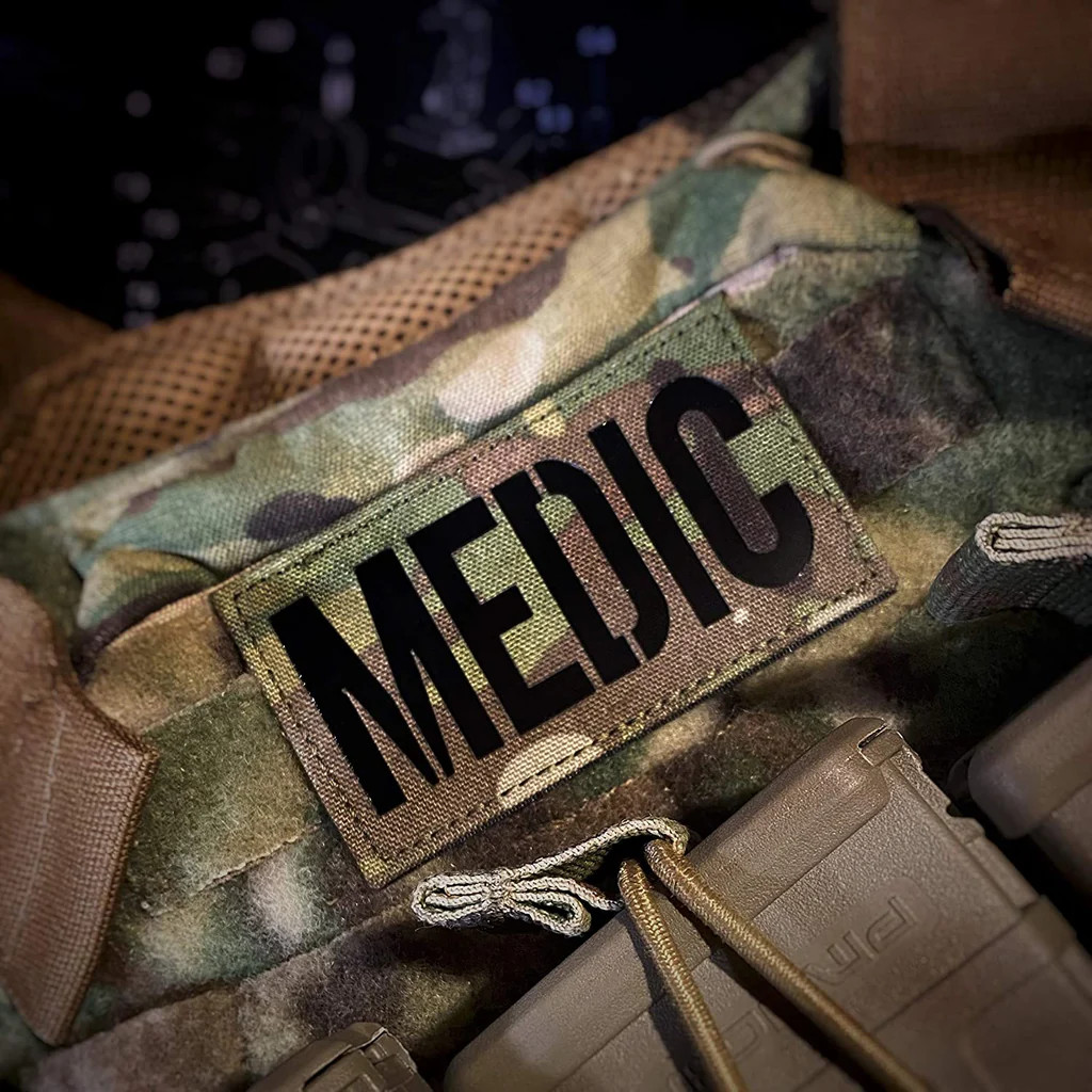 Infrared IR Medic Identifier in Multicam - Morale Patch w/ Hook-Fastener