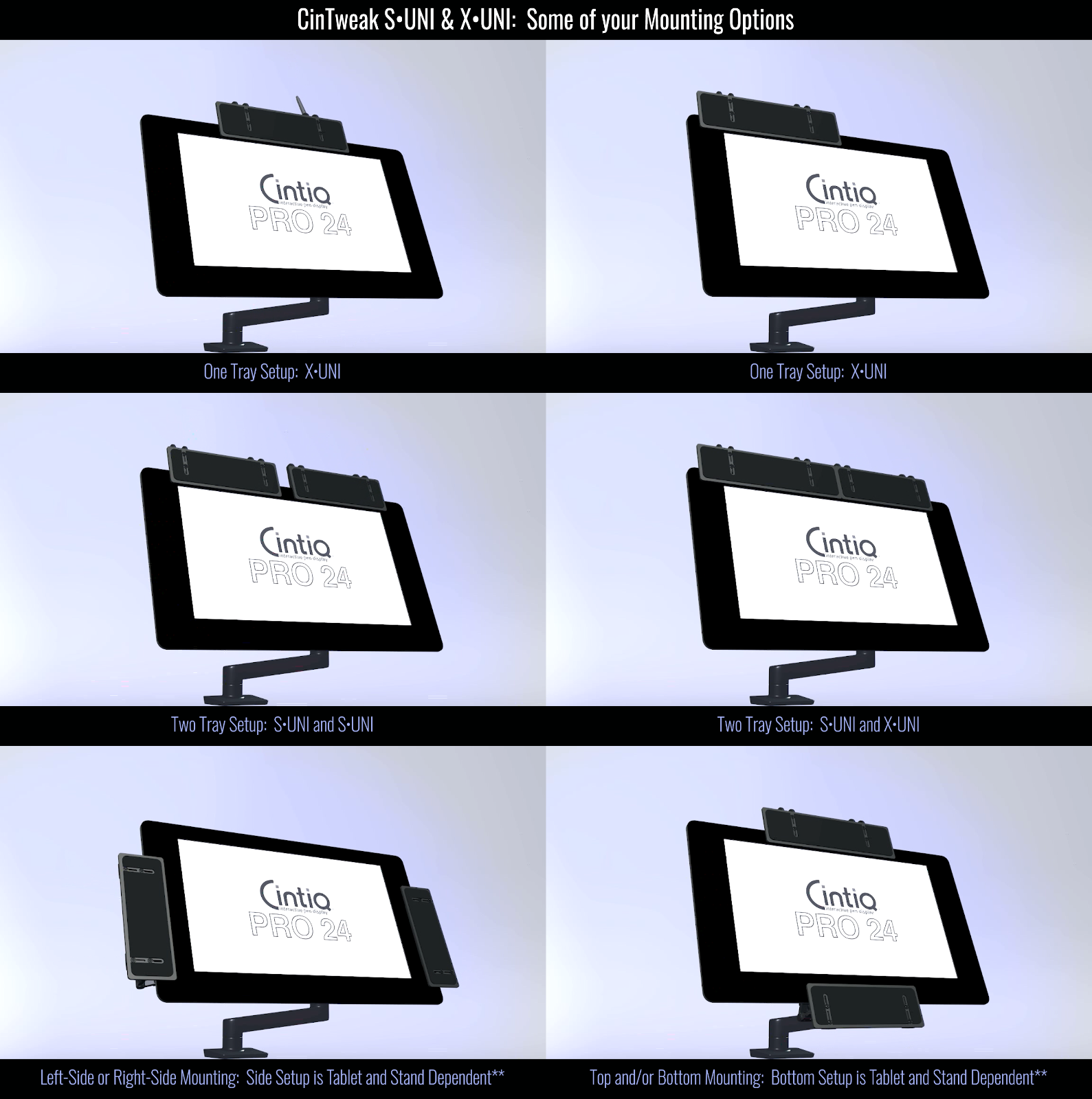 CinTweak X-UNI - Extended Keyboard Tray for Interactive Pen Displays