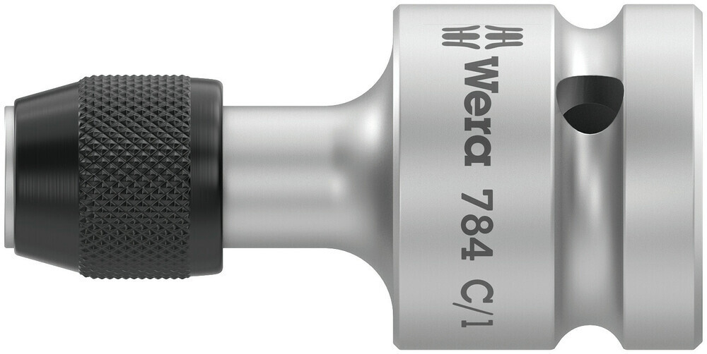 Wera 042760, 784 C 1/2" Adaptor with quick-release chuck, 784 C/1 x 1/4" x 50 mm