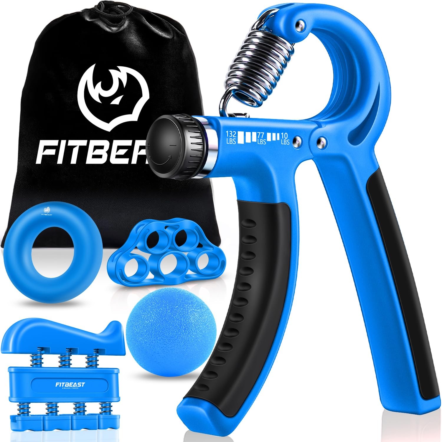 Grip Strengthener Forearm Strengthener Hand Grips Strengthener Kit  5 Pack Ad...