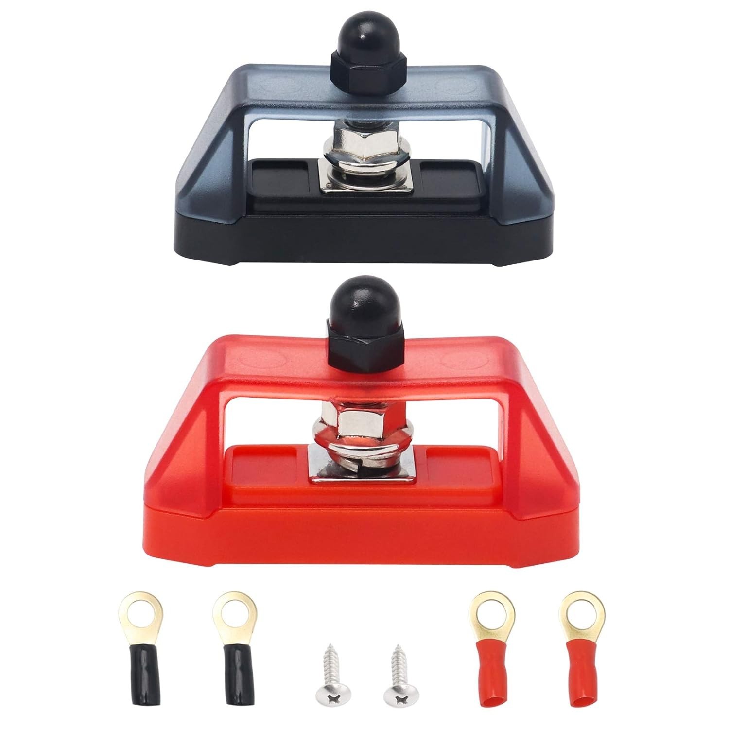Panel Mount 150A Bus Bar - Reliable Power Distribution Block with Ring Terminals