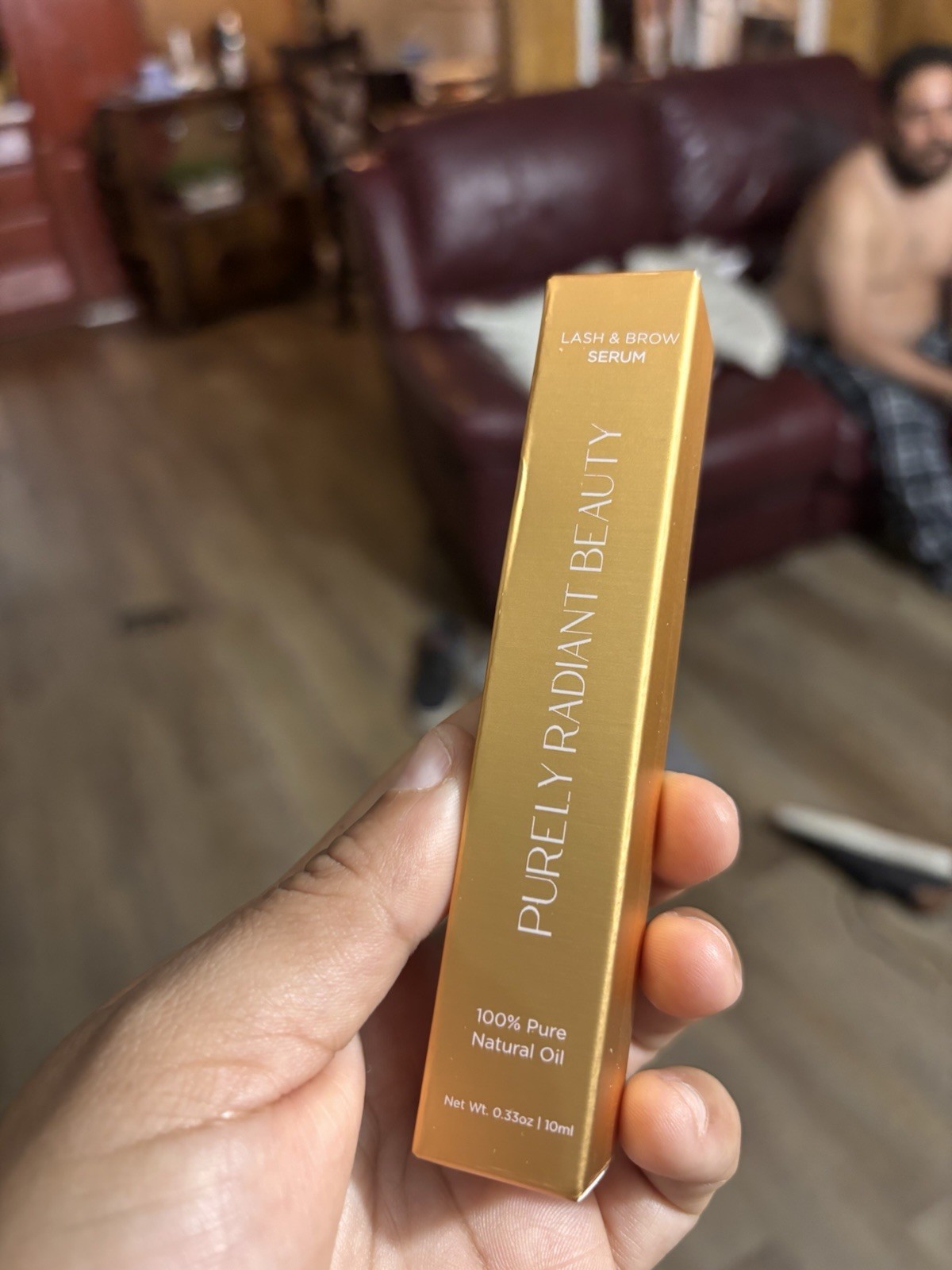 Purely Radiant Beauty Lash & Brow Serum Vegan Oil 0.33oz Clear Rosemary Lavender
