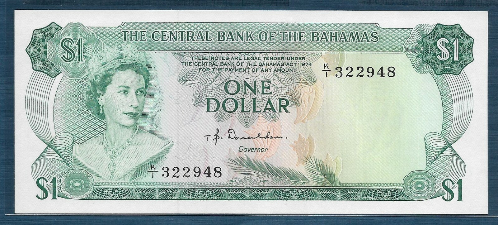 Bahamas 1 Dollar, 1974, P 35a, UNC