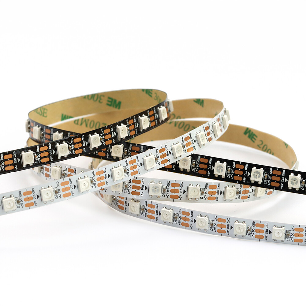 1-2M LED Strip 5050 RGB IC Individual Addressable WS2812B 30/60/96/144/LED DC5V
