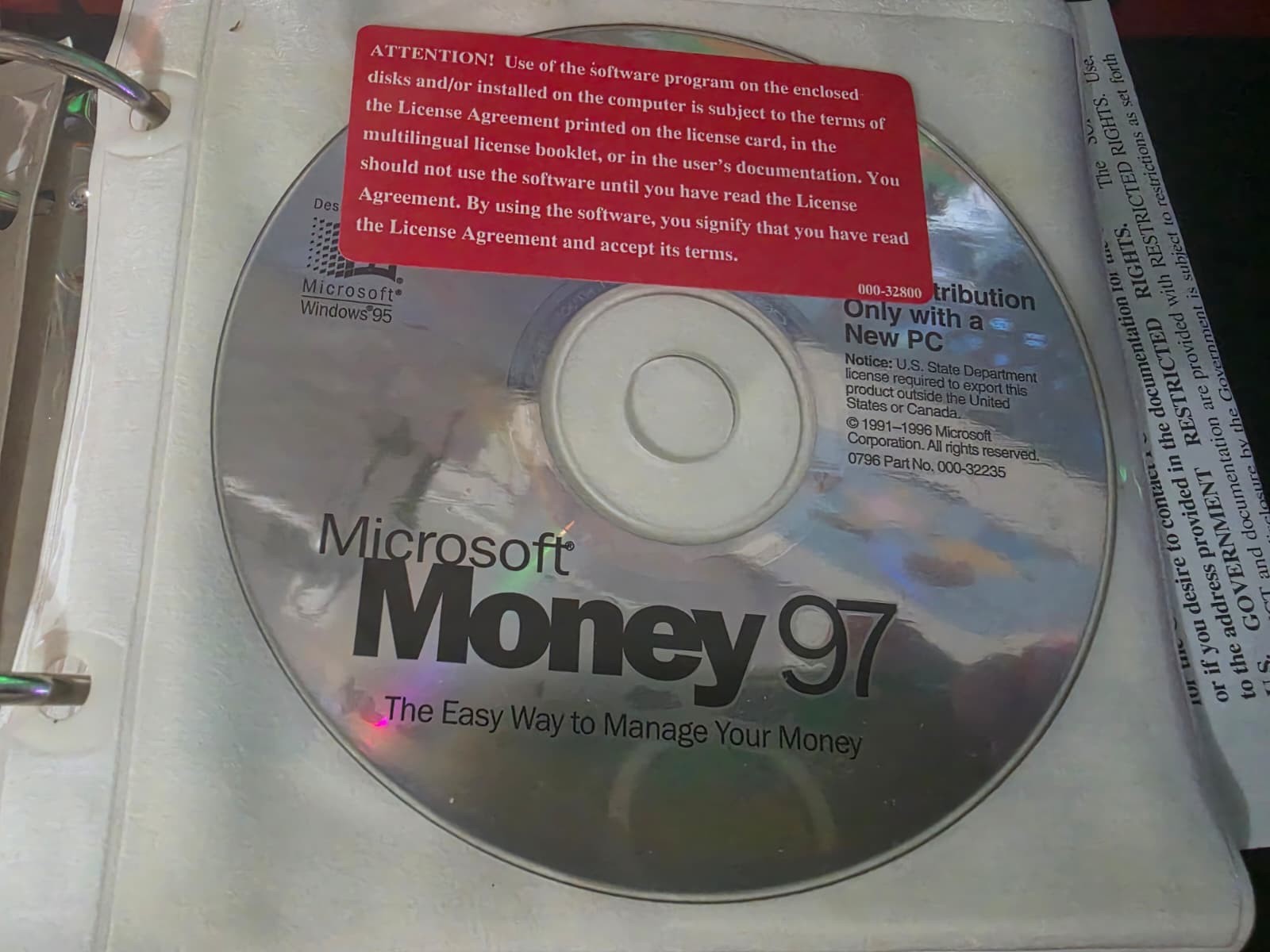 Gateway Software Storage Binder CD Holder, Original Vintage, 11 CD,s