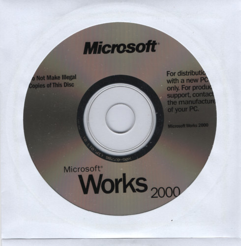 Microsoft Works 2000 Windows PC CD-ROM + Encarta + Money