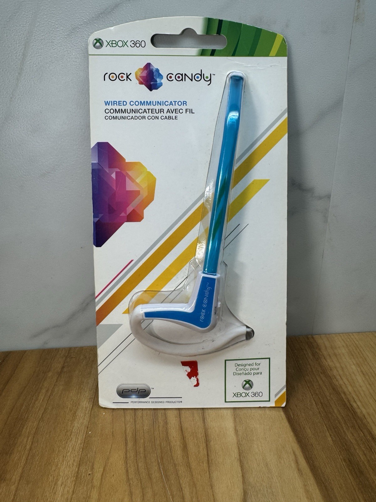 Blue - Rock Candy Wired Communicator for Xbox 360 Brand New 2014 PDP