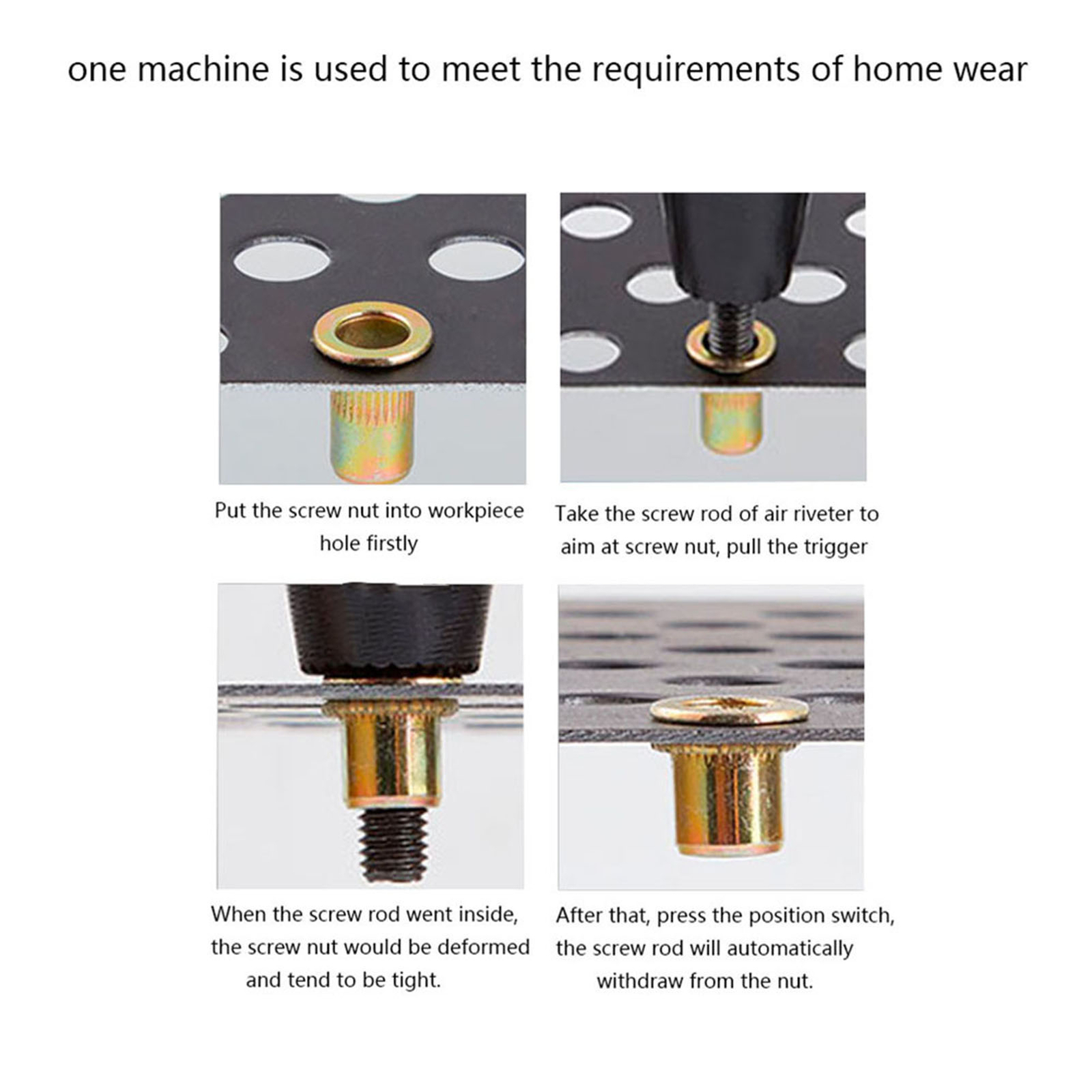 Pneumatic Riveting Pull Nut Automatic Riveter Nut Tool KP-7323