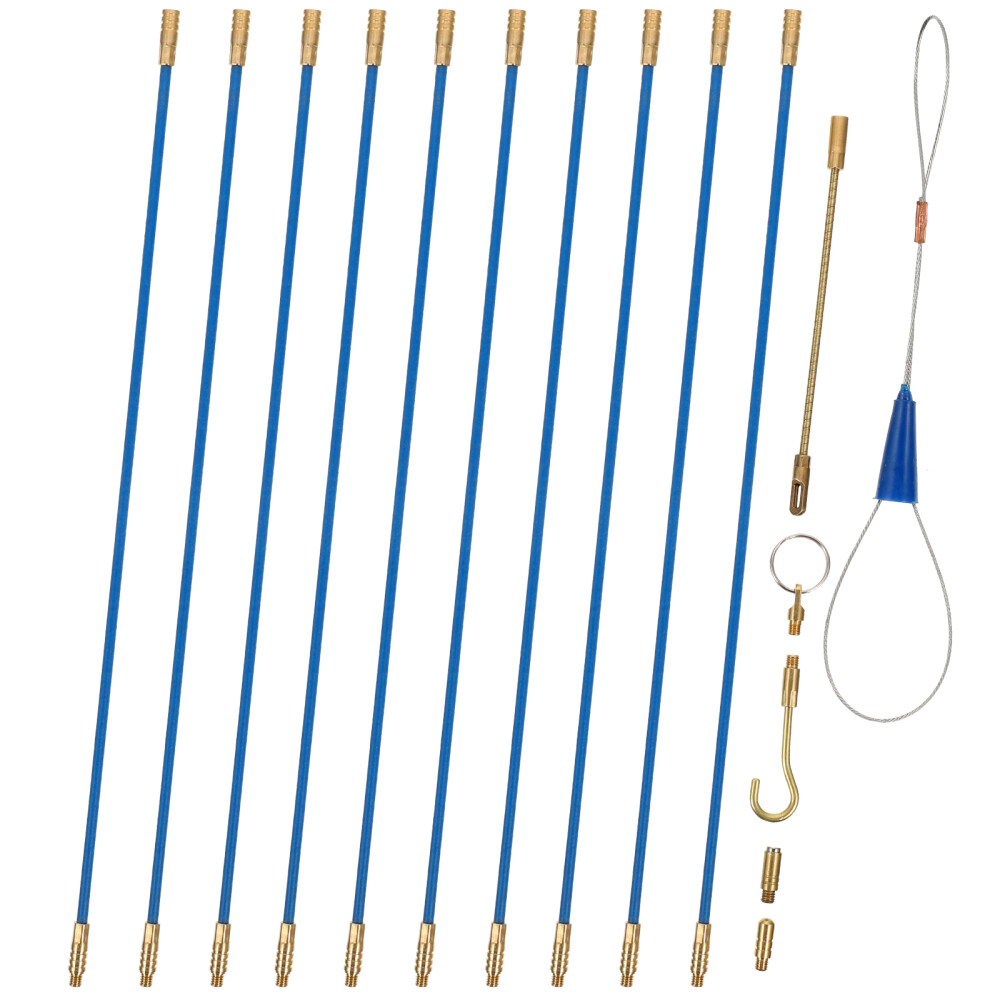 Fiberglass Fish Rod Tape Wall Cable Set Fishing Tools Kit Wire Fisher