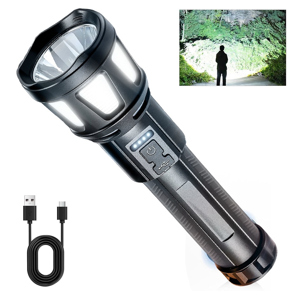 2Pack 99000000LM Super Bright LED Tactical Flashlight Rechargeable Flashlights