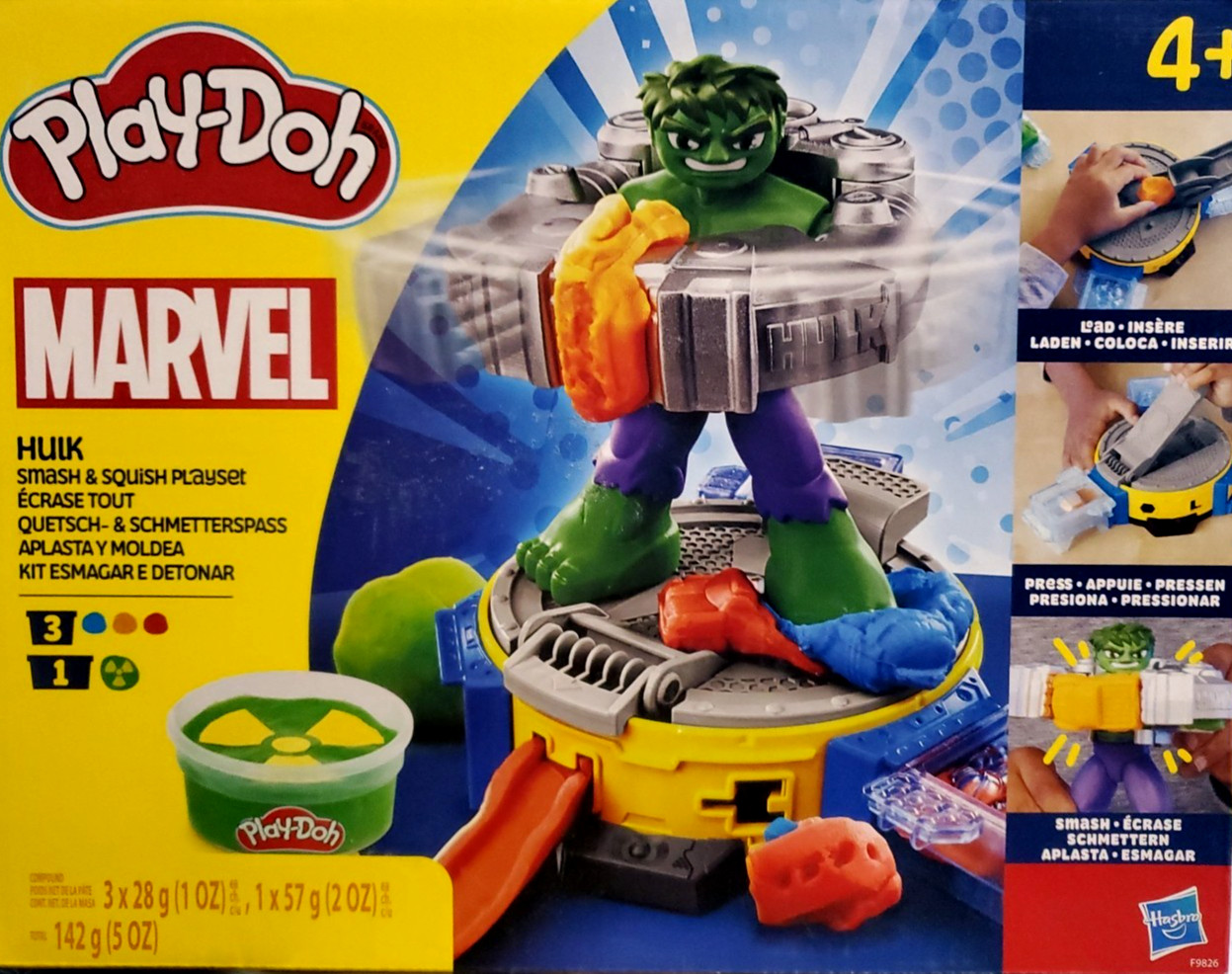 Play-Doh Marvel Hulk Smash & Squish Kids Playset with Hulk Action Figure