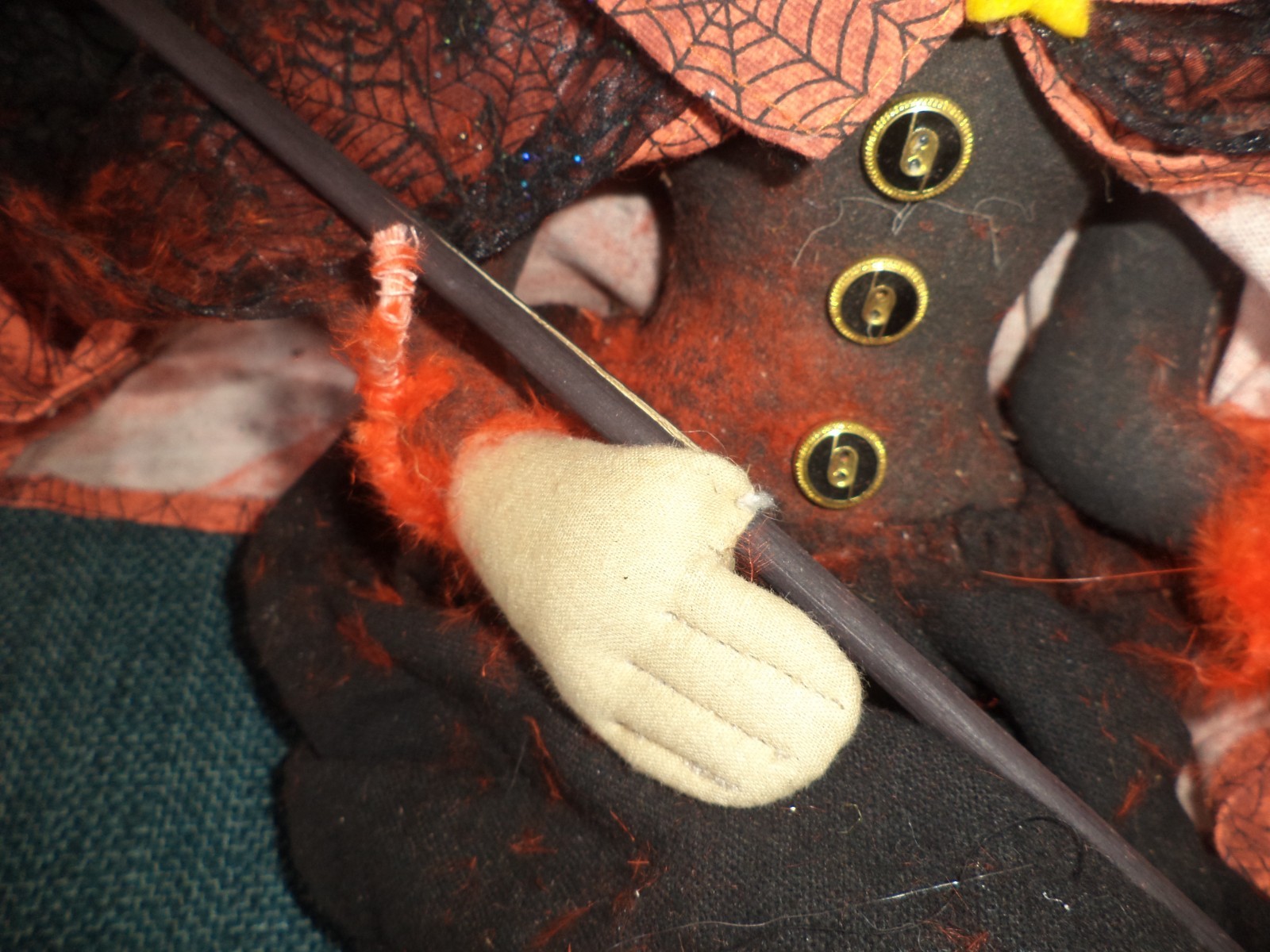 Halloween Witch Stuffed Fabric 21 Inches Scary