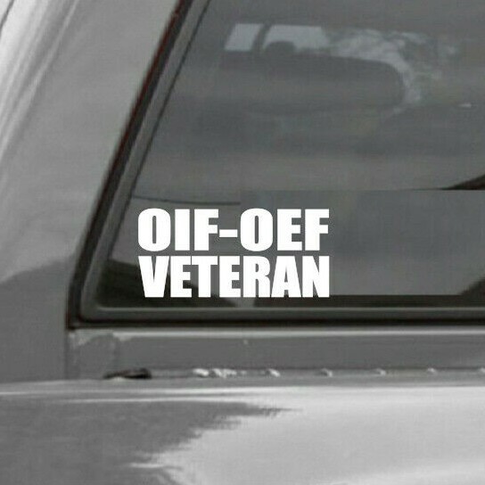 OIF-OEF VETERAN Vinyl Window Decal Sticker