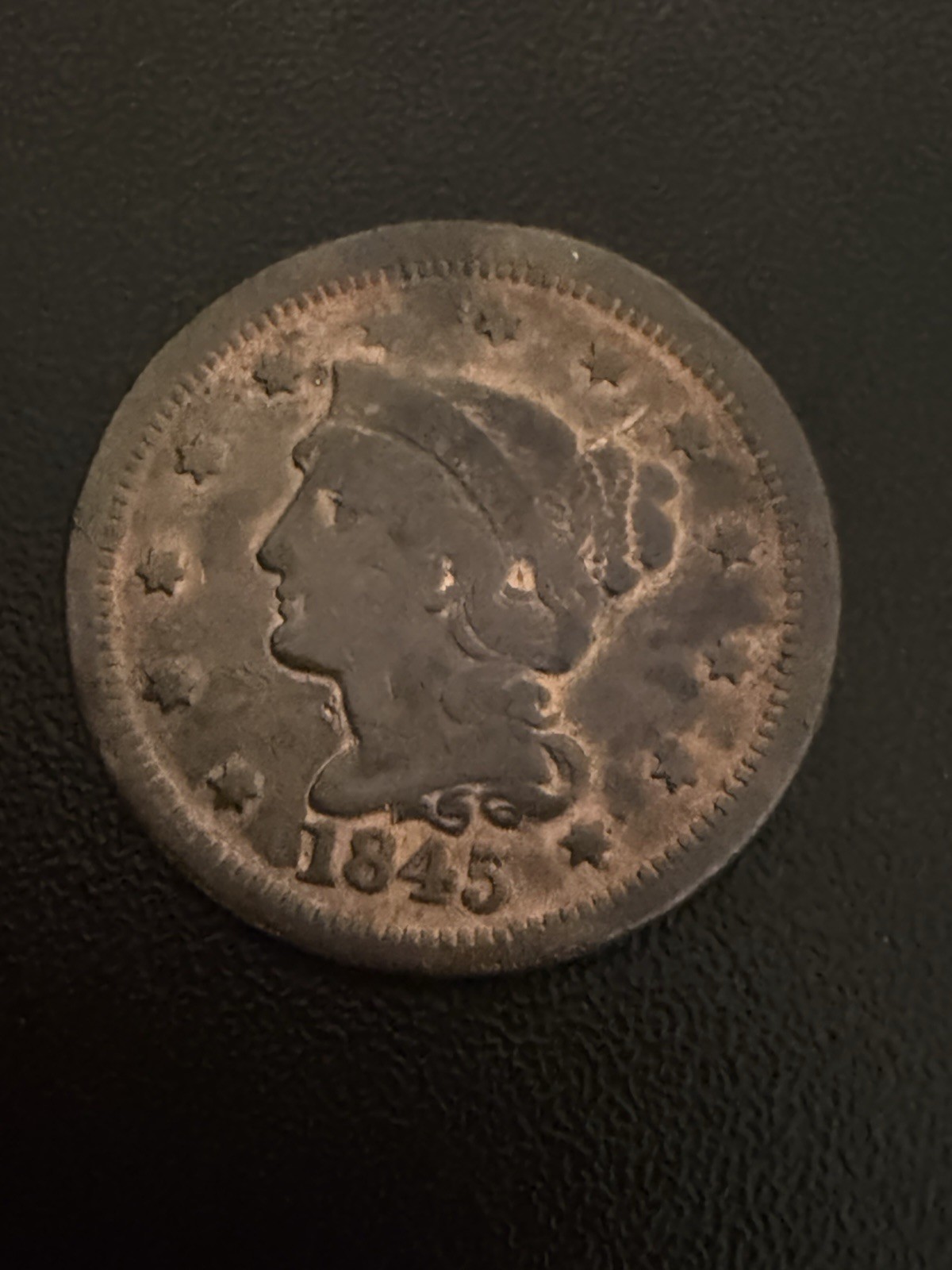 1845 Large Cent VG