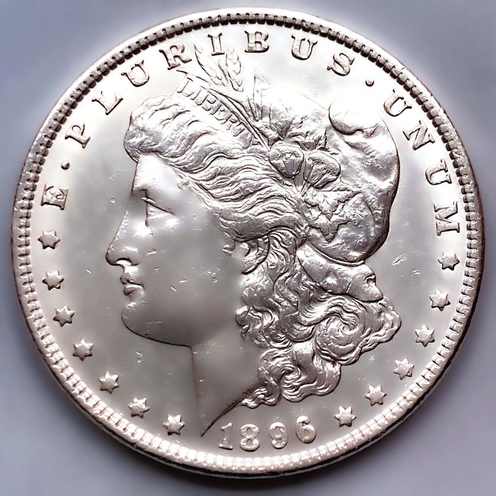 1896   MORGAN SILVER DOLLAR 90% SILVER $1 US COIN -NICE!  FREE SHIPPING  JA15