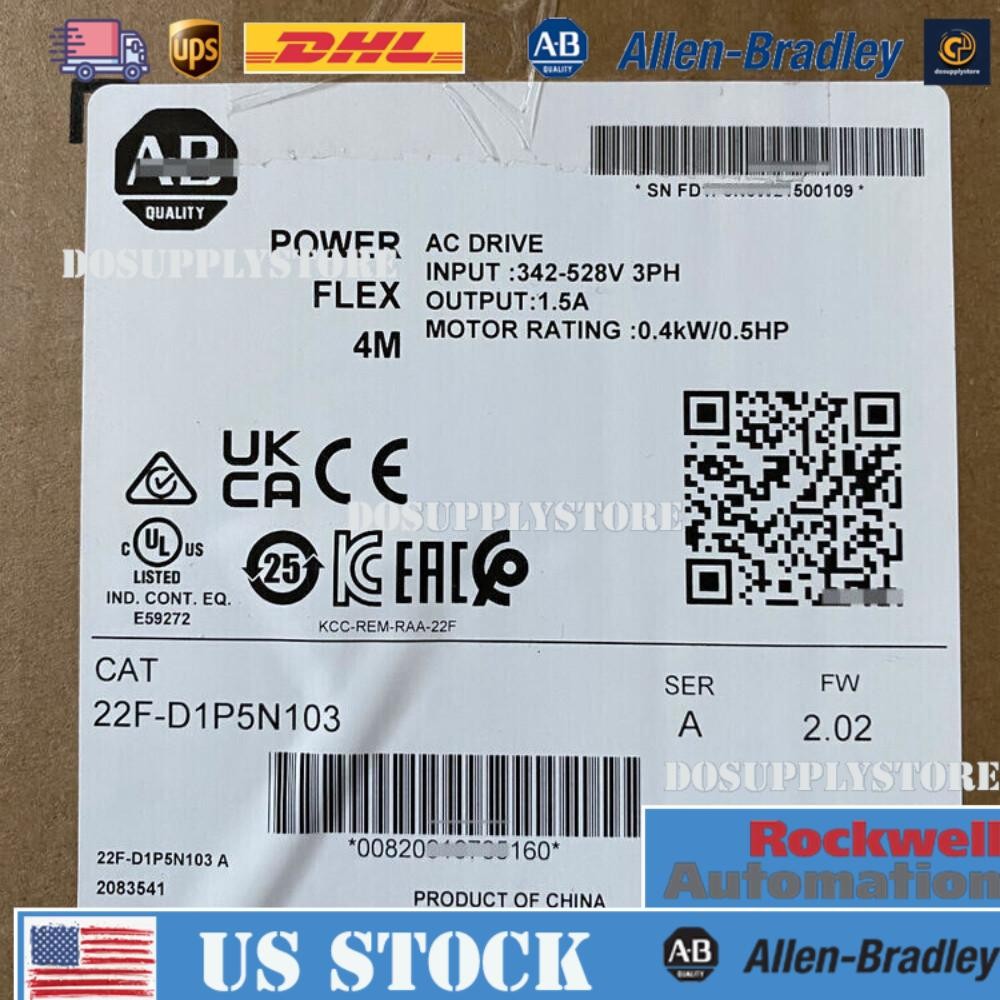 22F-D1P5N103 AB PowerFlex 4M 0.4 kW 0.5 HP AC Drive 22F-D1P5N103 NEW