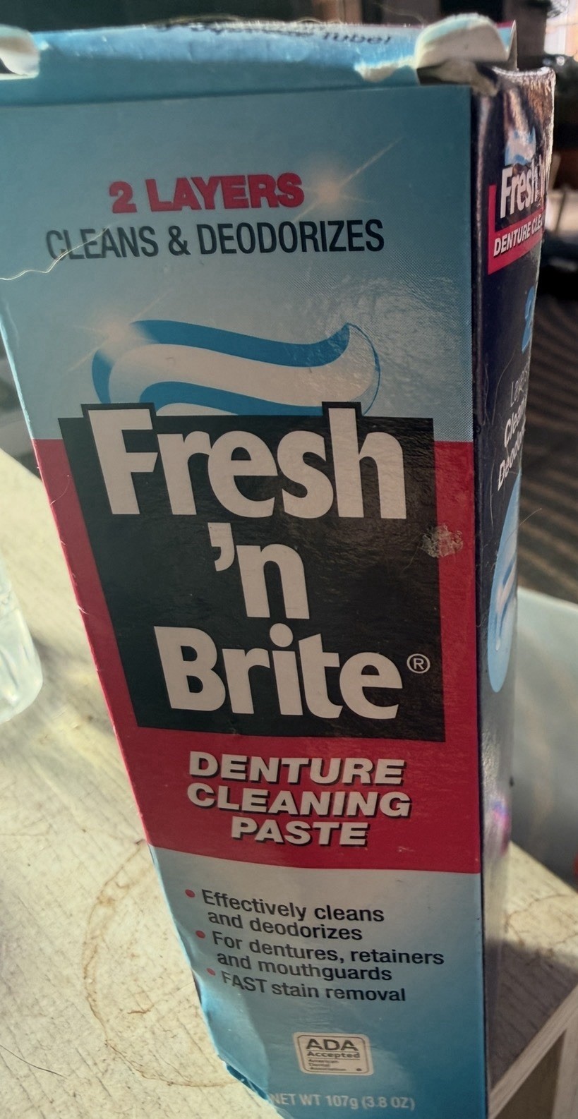 Fresh N Brite Denture Cleaning Paste 3.8oz~New (Box Damage)